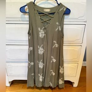 SAGE TIE MIDI DRESS